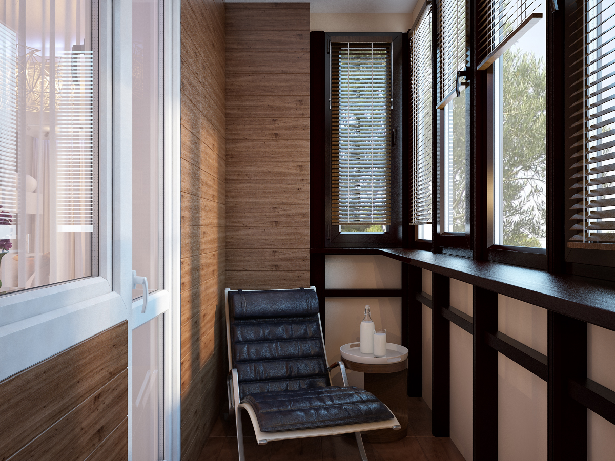  Отделка балкона вагонкой